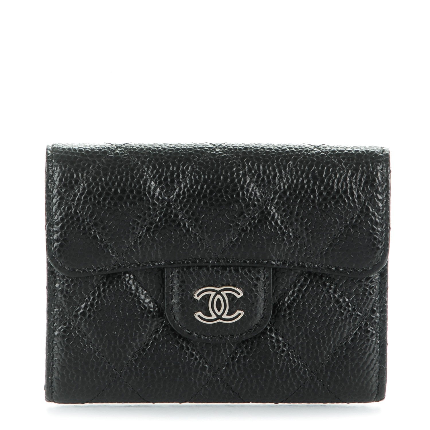 Chanel Caviar Quilted Flap Card Holder Black 1 of 8