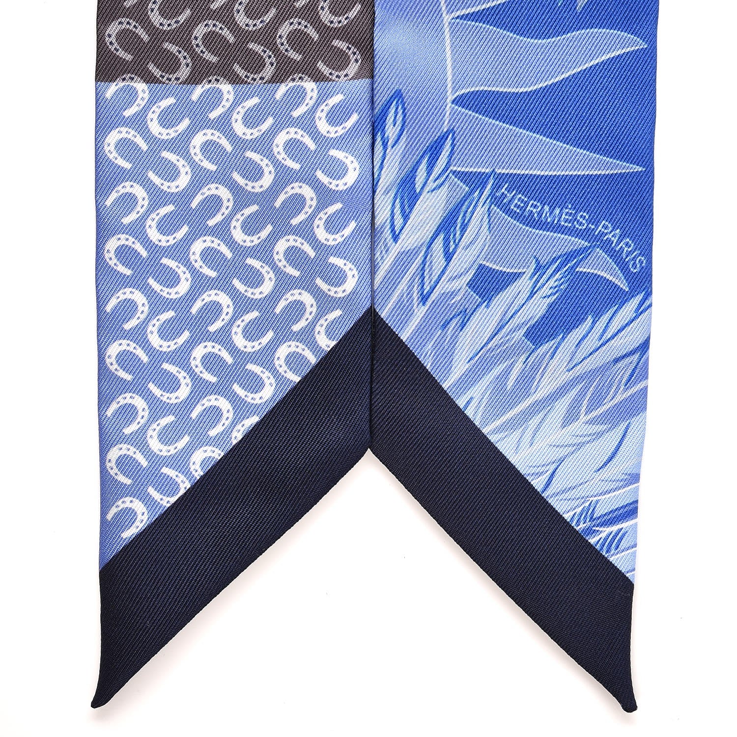 Hermes Silk Cheval Phoenix Twilly Marine Ciel Cobalt 3 of 6
