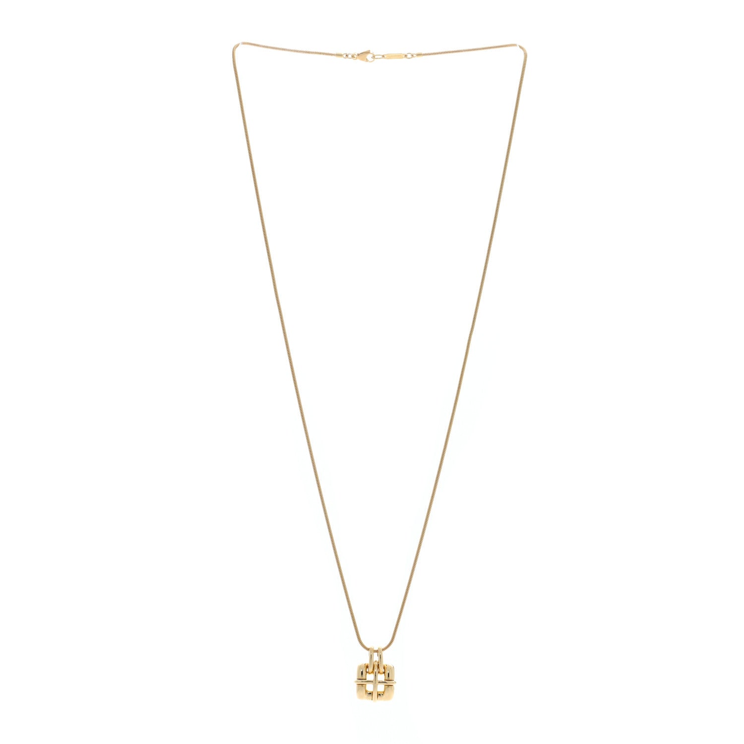 Tiffany 18K Yellow Gold Biscayne Pendant Necklace 2 of 5