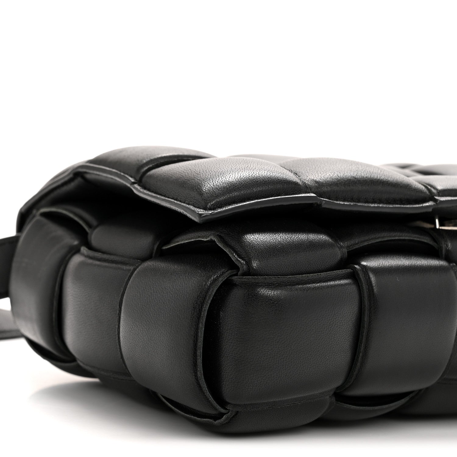 Bottega Veneta Nappa Maxi Intreccio Padded Cassette Crossbody Bag Black 9 of 13