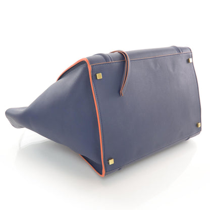 Celine Smooth Calfskin Large Phantom Luggage Blue Orange 3 of 7