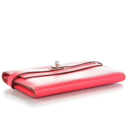 Hermes Chevre Mysore Kelly Longue Wallet Bougainvillea 6 of 11