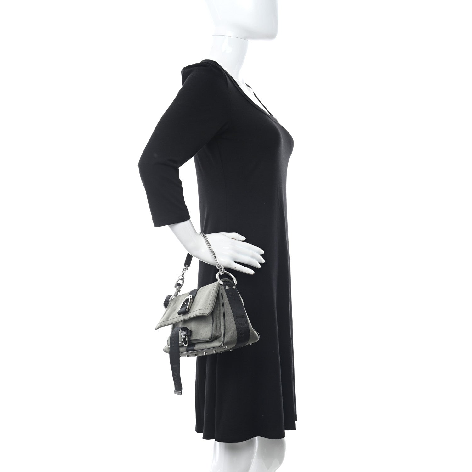 Christian Dior Coated Canvas Crystal Hardcore Bag Kaki 2 of 12