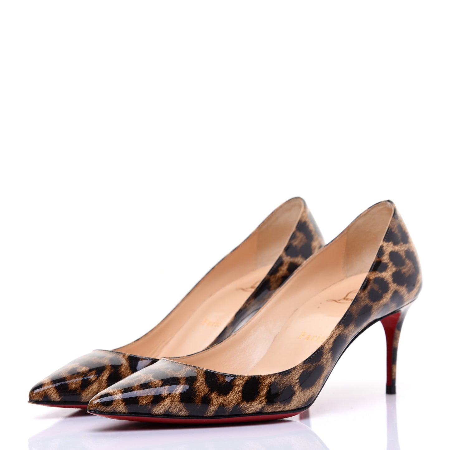 Patent Leopardino Decollete 70 Pumps 36.5 Brown