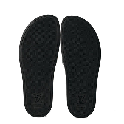 Louis Vuitton Rubber Monogram Eclipse Mens Waterfront Mules 11 Black 7 of 8