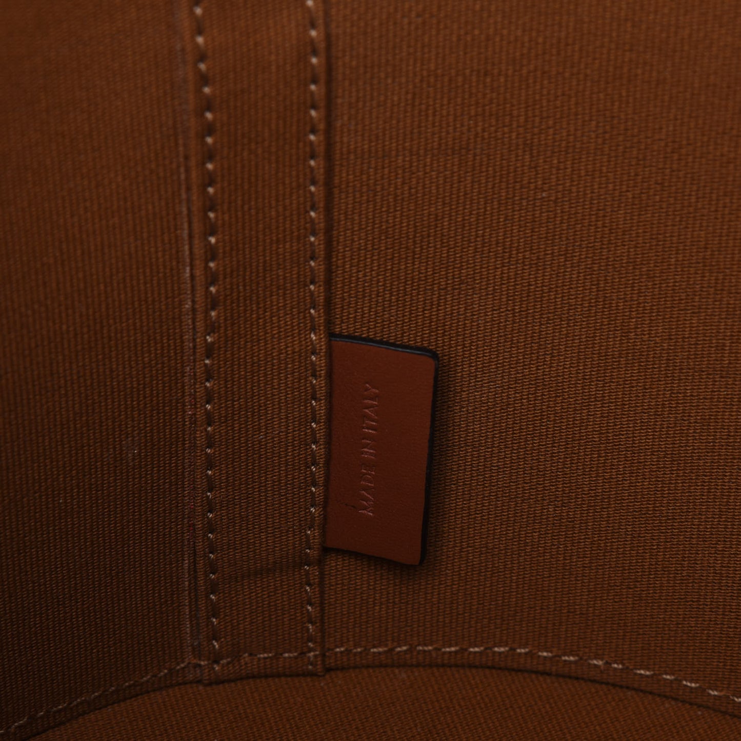 Calfskin Triomphe Canvas Medium Tambour Bag Tan