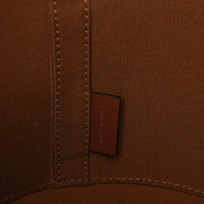 Celine Calfskin Triomphe Canvas Medium Tambour Bag Tan 7 of 11