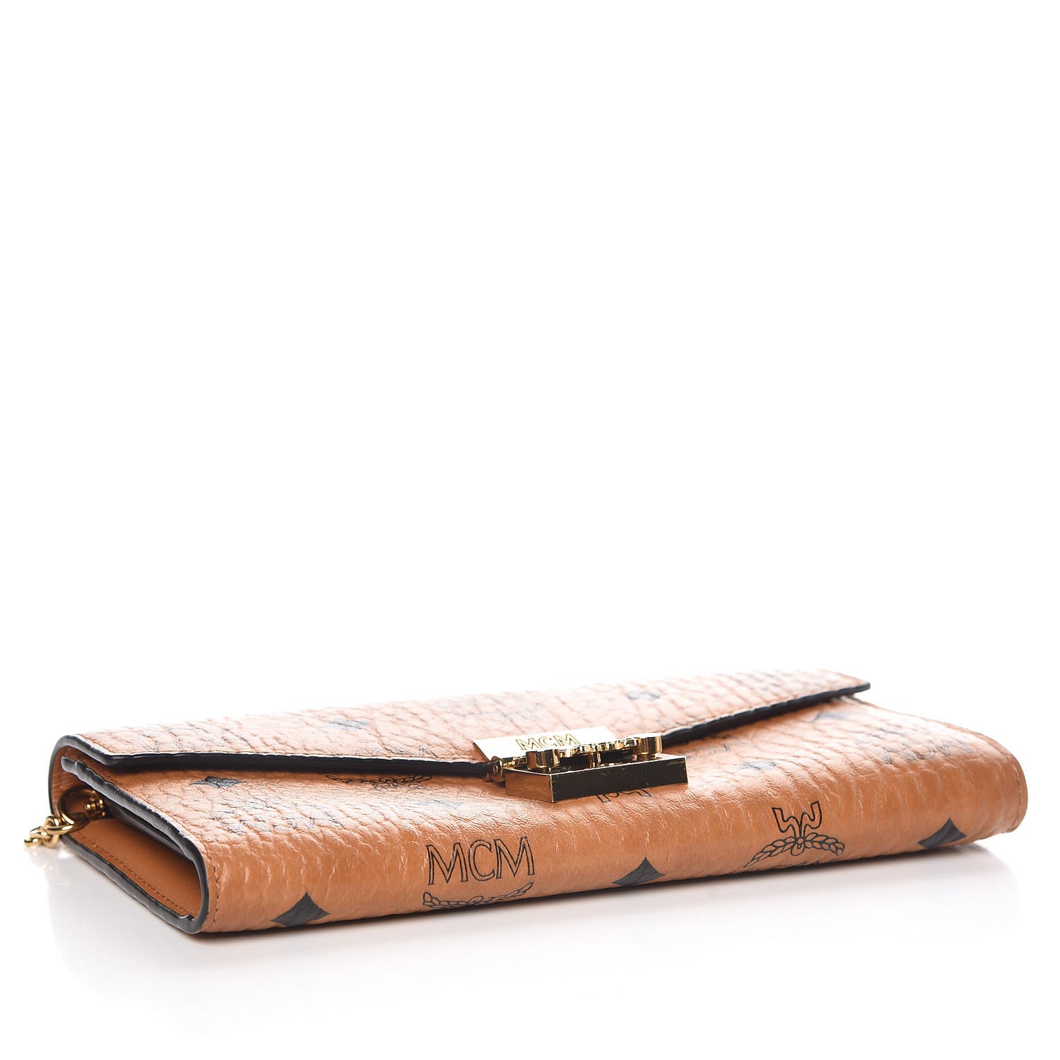 MCM Visetos Large Patricia Wallet On Chain Cognac 4 of 11