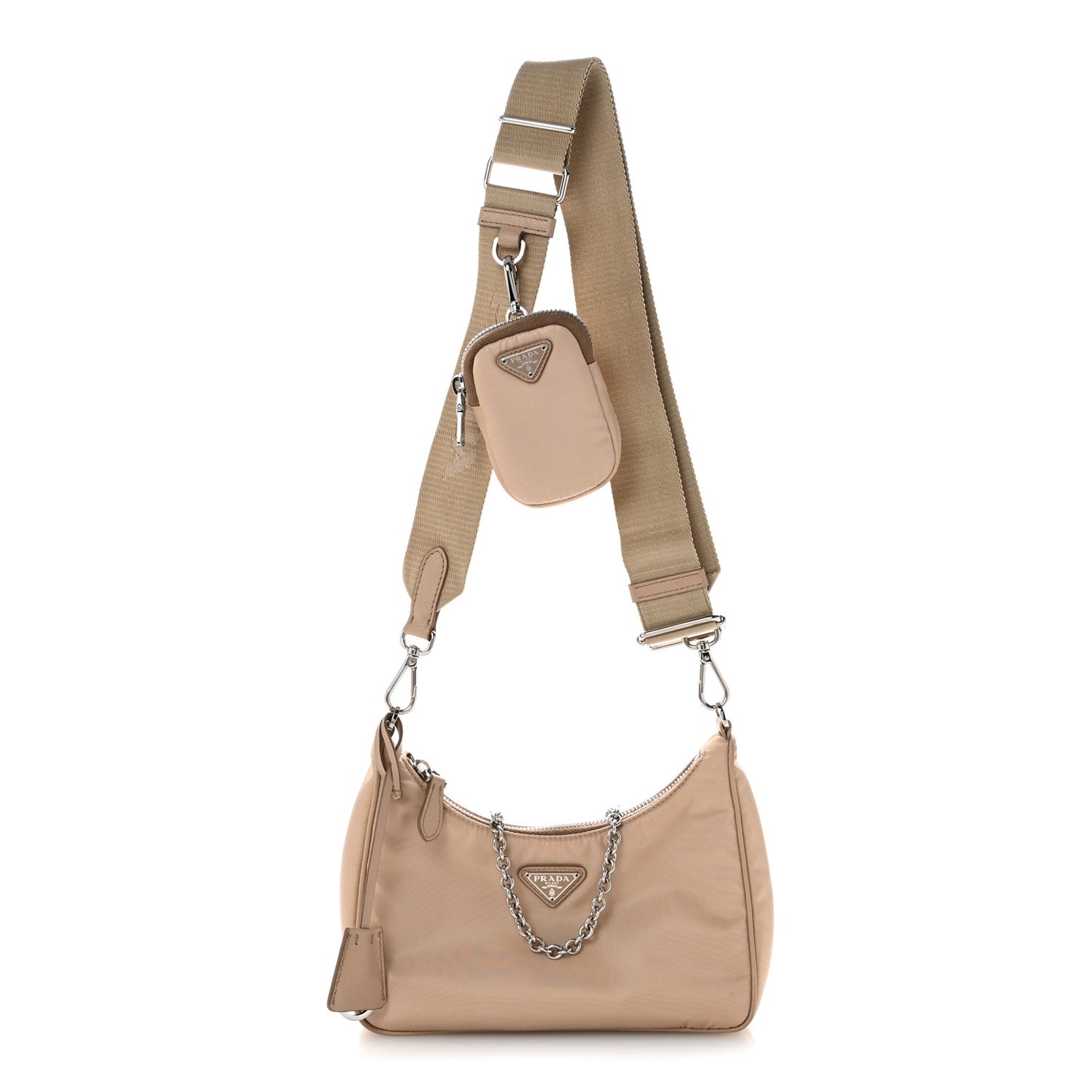 Tessuto Saffiano Re-Edition 2005 Shoulder Bag Cammeo