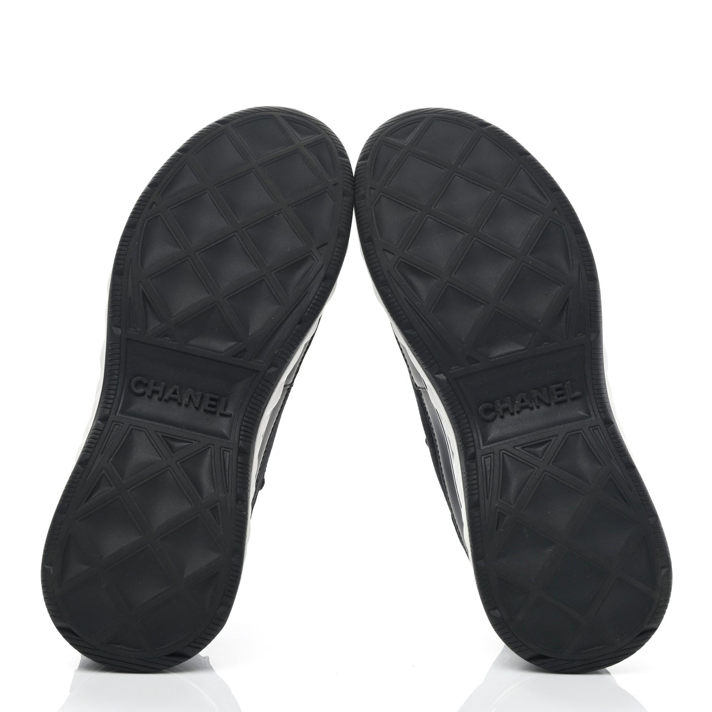 Velvet Calfskin Mixed Fibers CC Sneakers 37 Black