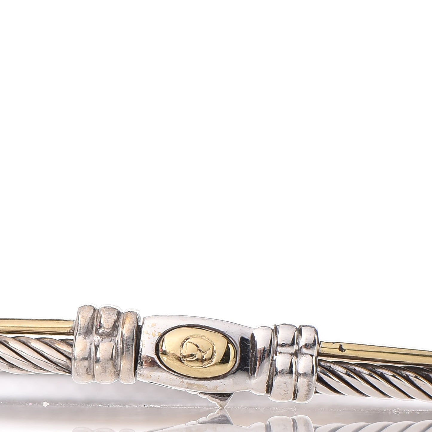 Sterling Silver 18K Yellow Gold Crossover Cable Choker Necklace