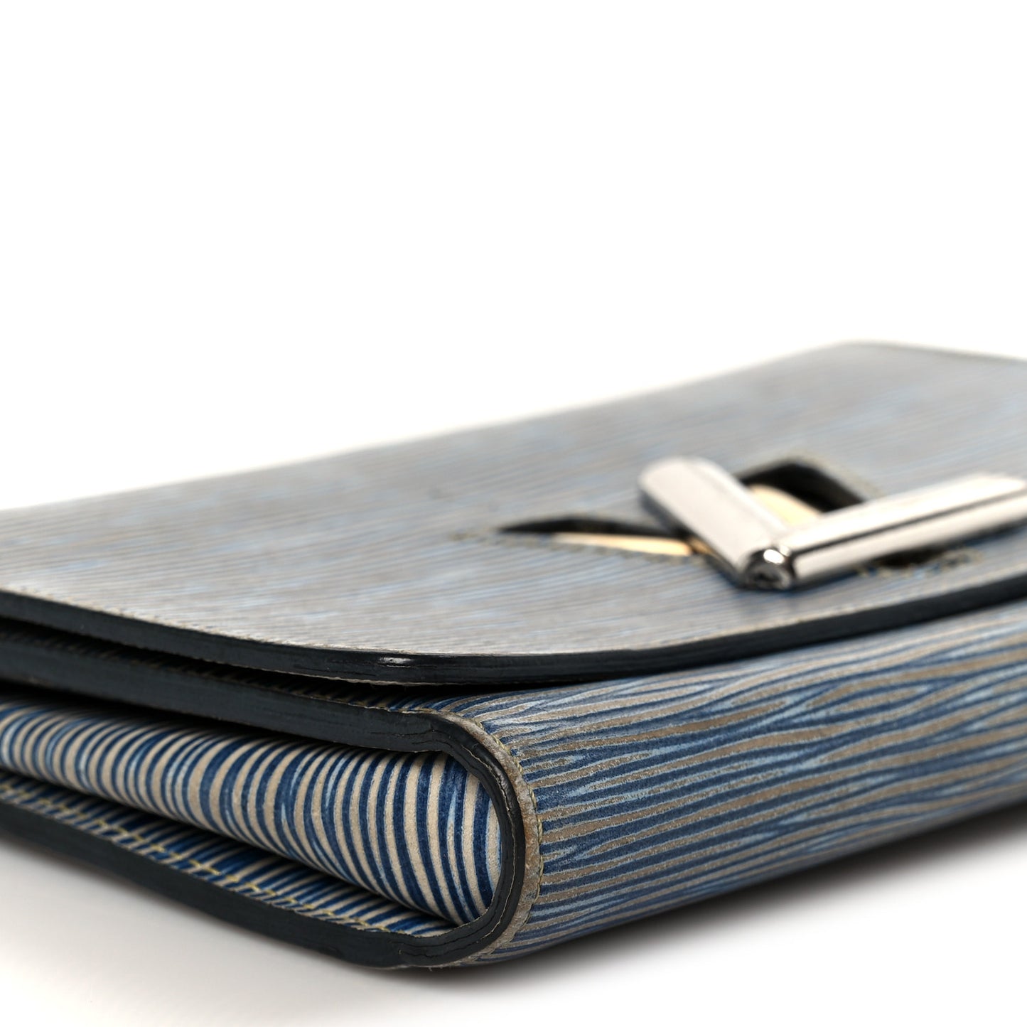 Epi Twist Chain Wallet Denim Light