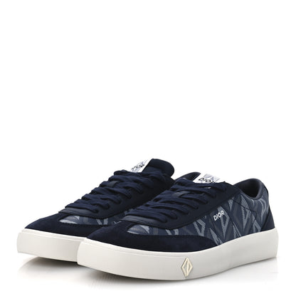 Christian Dior Canvas CD Diamond Mens B101 Low Top Sneakers 42 Navy 4 of 11