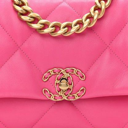 Chanel Lambskin Quilted Medium Chanel 19 Flap Pink 8 of 11