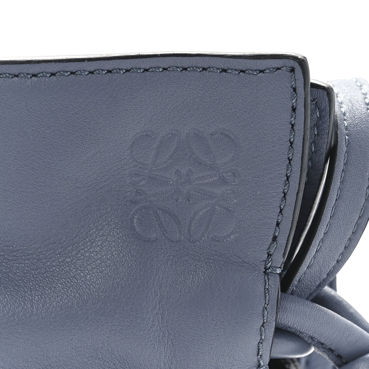 Loewe Calfskin Mini Flamenco Knot Bag Indigo Tan 7 of 11