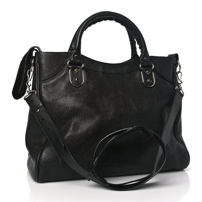 Balenciaga Chevre Silver Metallic Edge Hardware Velo Black 3 of 10