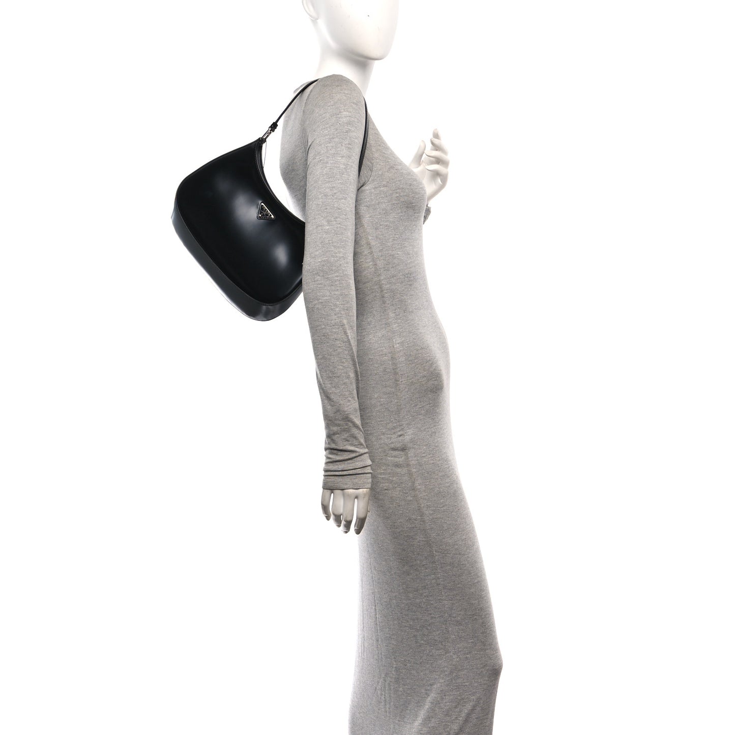 Spazzolato Cleo Shoulder Bag Black