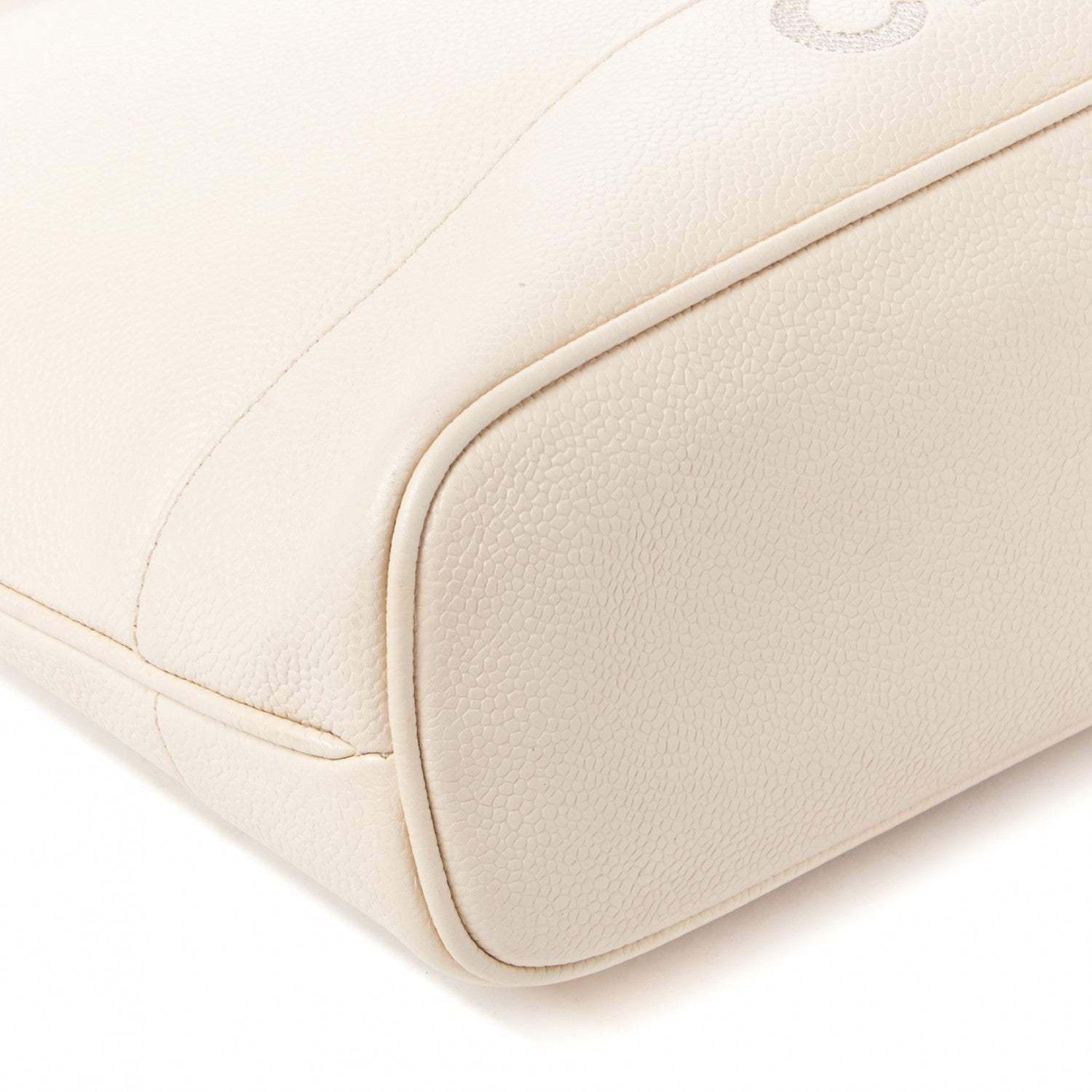 Chanel Caviar Large CC Shoulder Bag Ivory 5 of 12