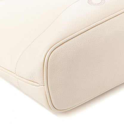 Chanel Caviar Large CC Shoulder Bag Ivory 5 of 12