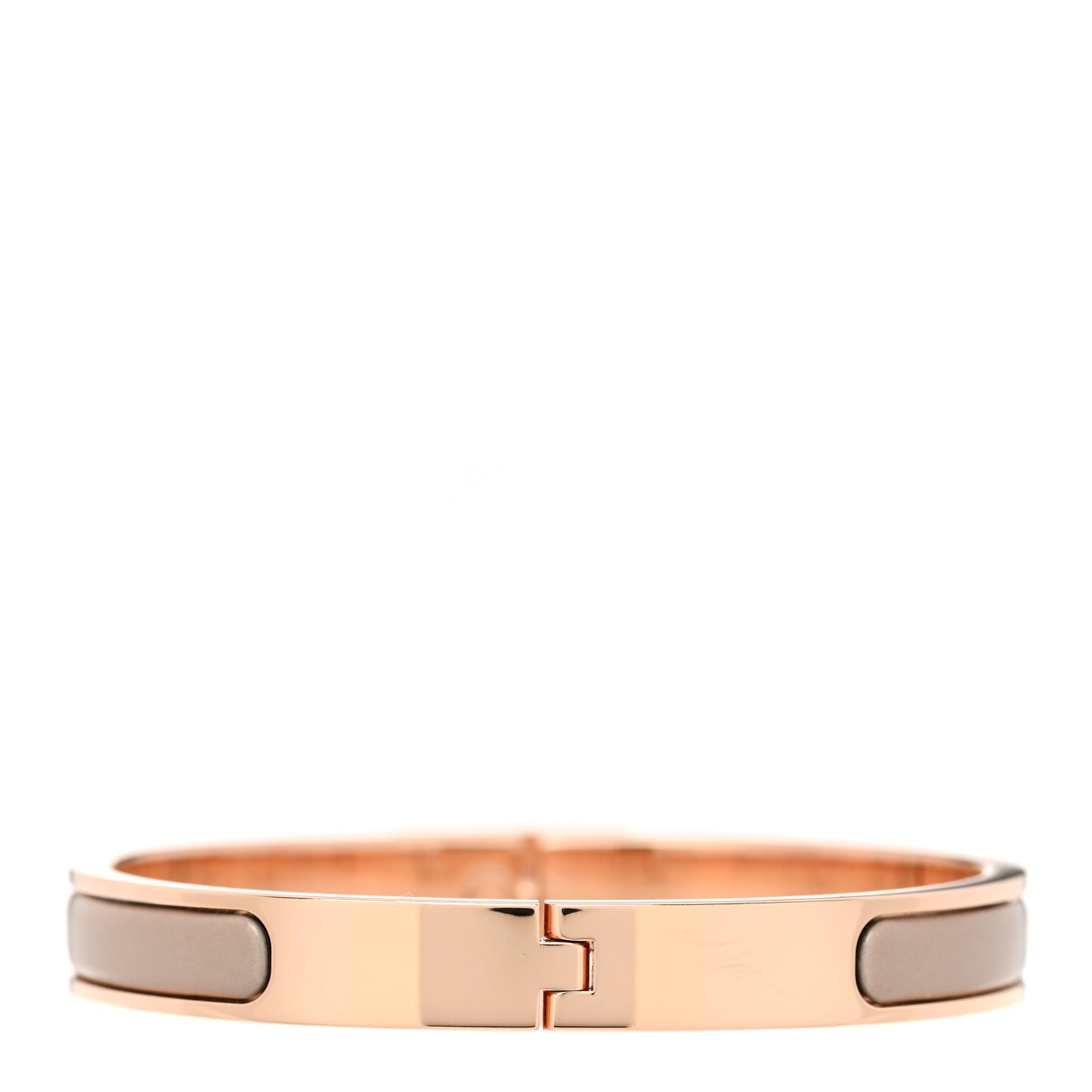 Enamel Mini Clic Kelly Bracelet PM Marron Glace