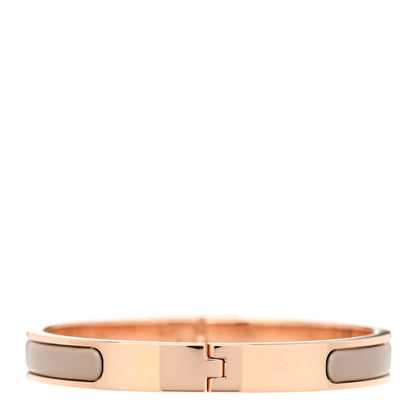 Hermes Enamel Mini Clic Kelly Bracelet PM Marron Glace 3 of 5