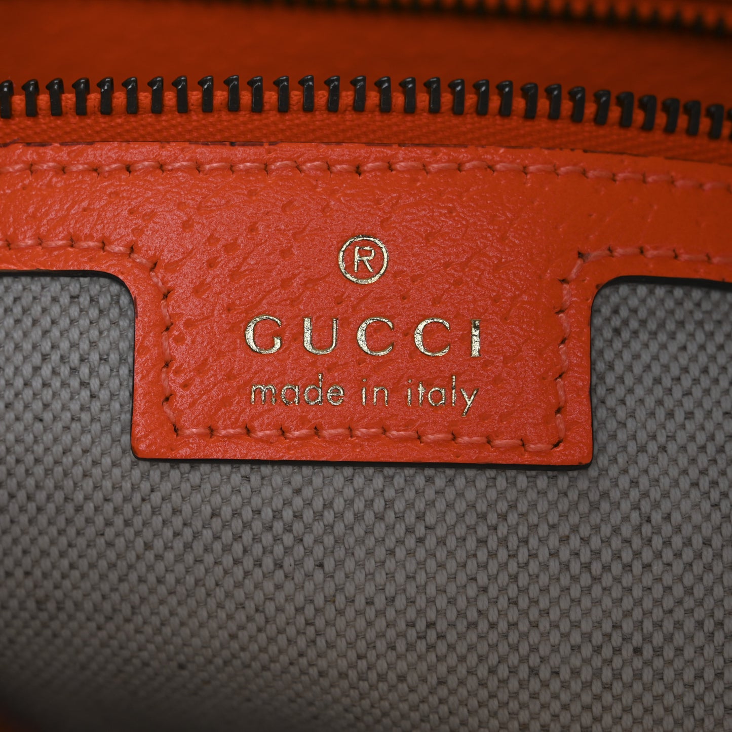 GG Supreme Monogram Textured Dollar Calfskin Web Ophidia Wristlet Shoulder Bag Beige Ebony Orange