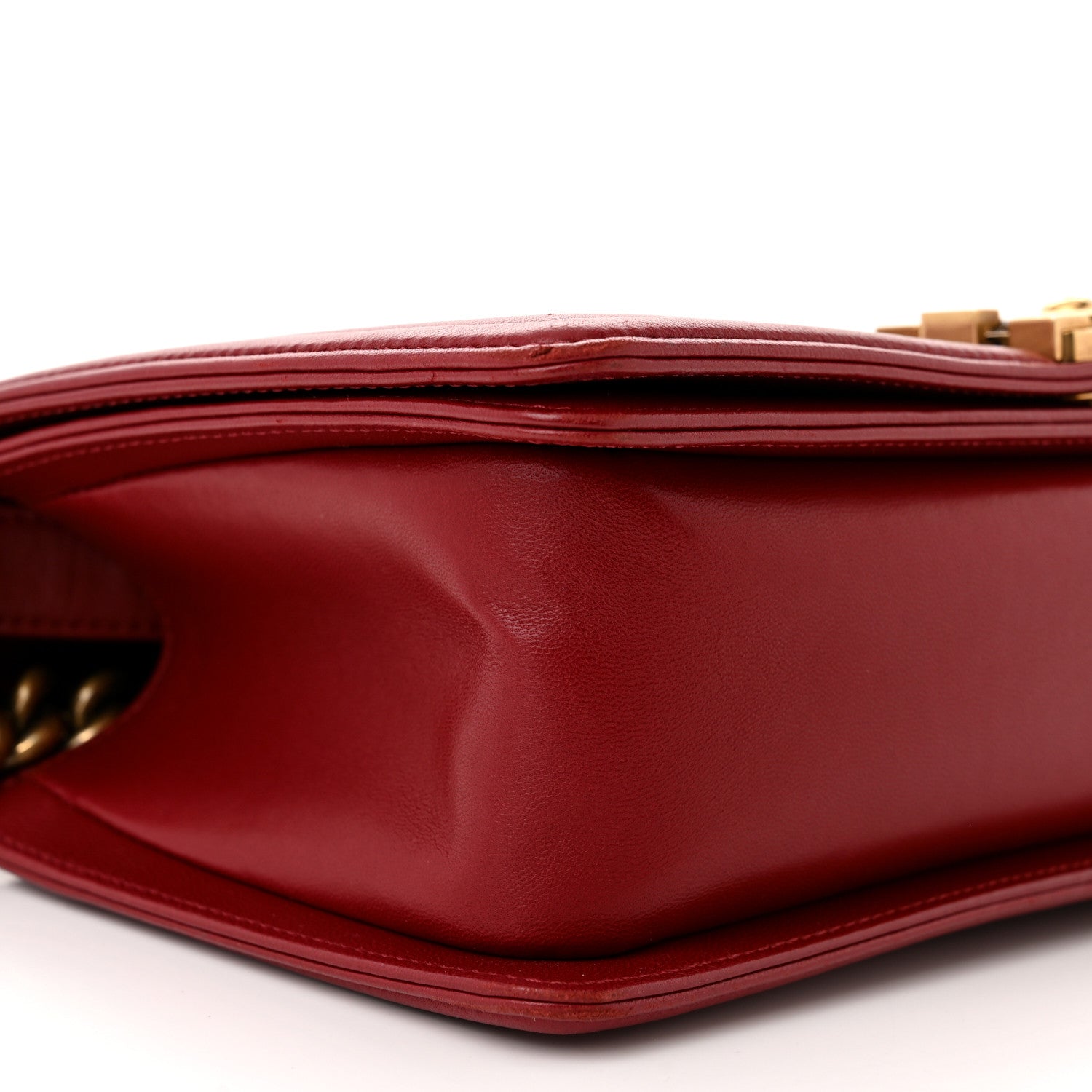 Chanel Lambskin Quilted Medium Boy Flap Dark Red 9 of 11