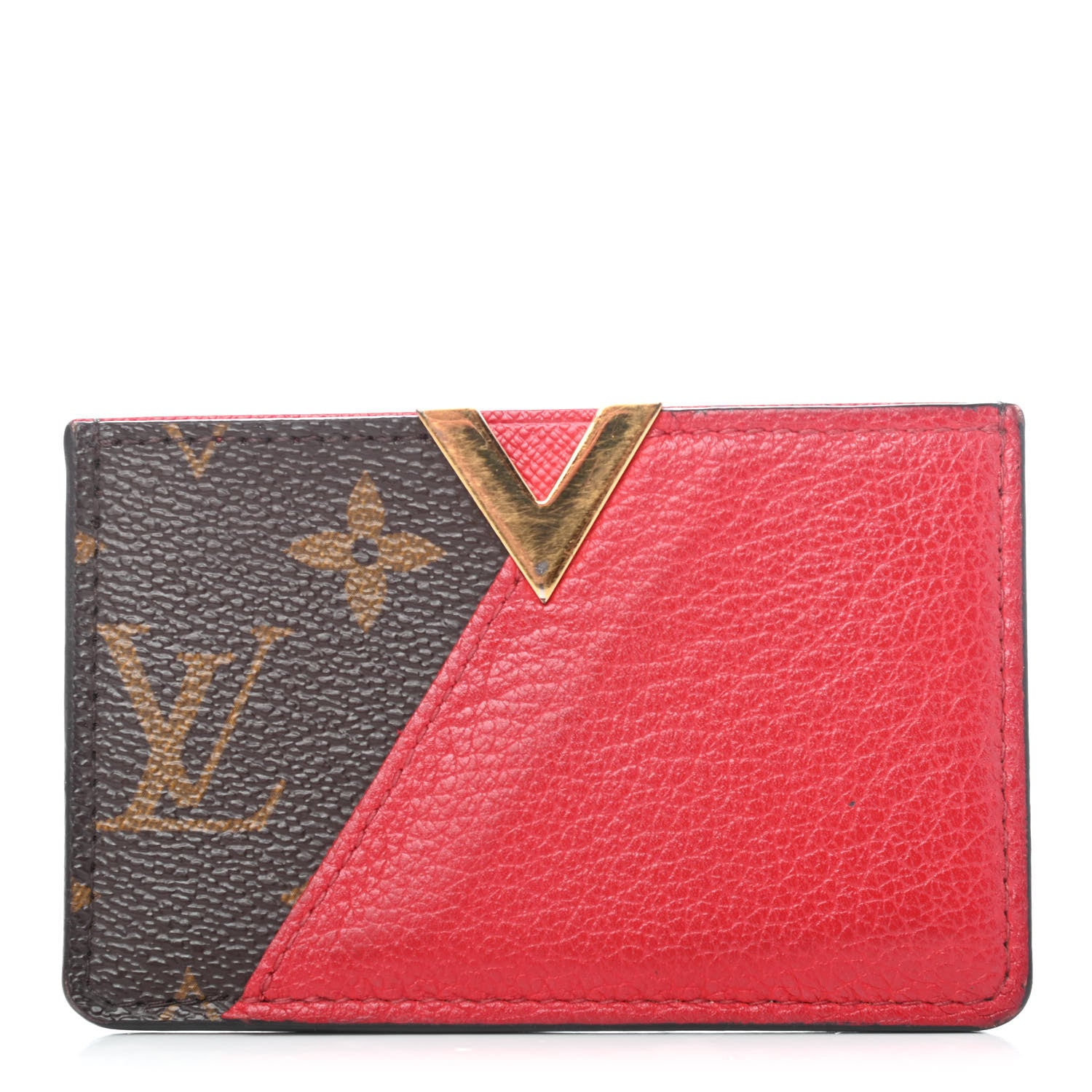 Louis Vuitton Calfskin Monogram Kimono Tote Card Holder Cherry 1 of 4