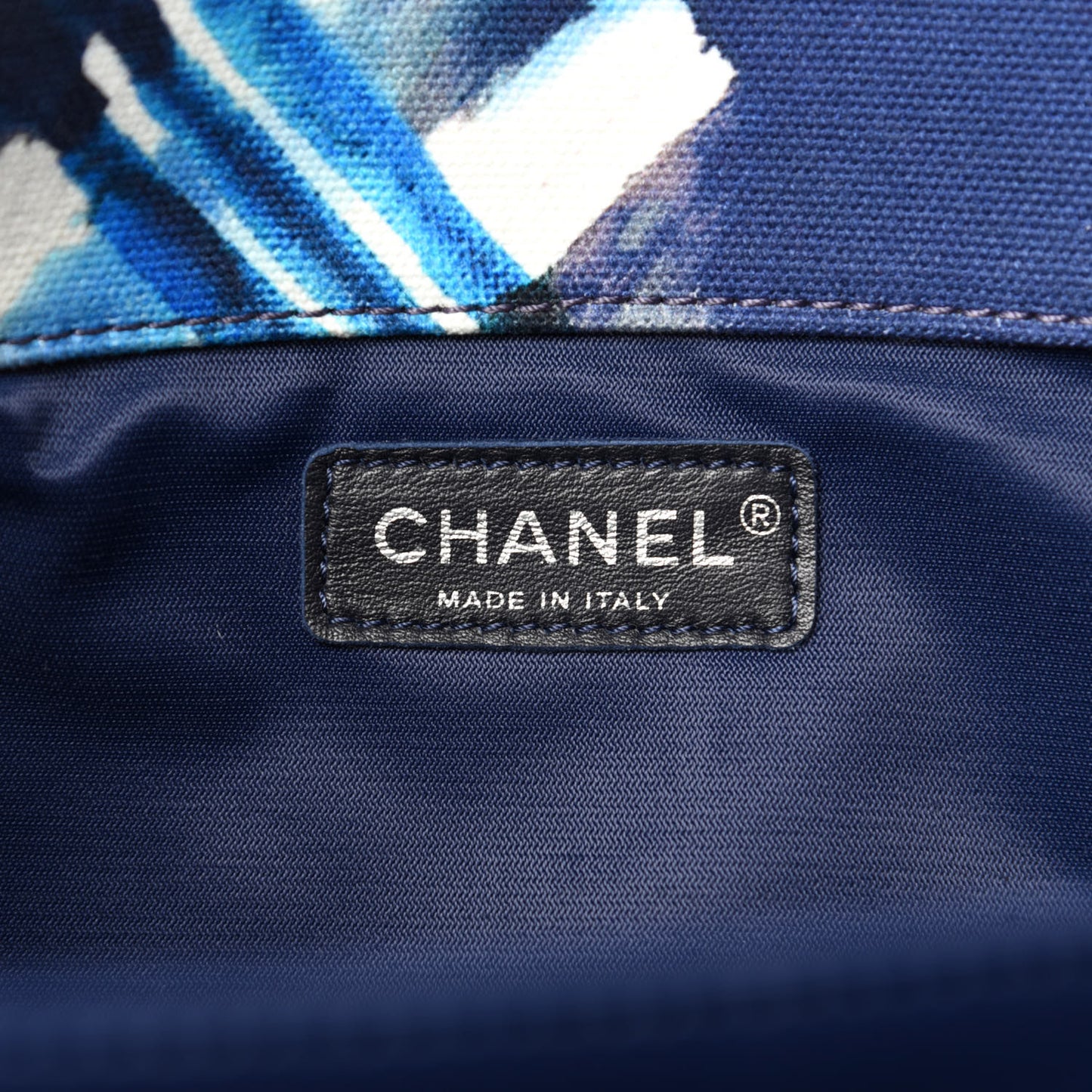 Canvas Airline Printed XXL Travel Flap Bag Blue Red White