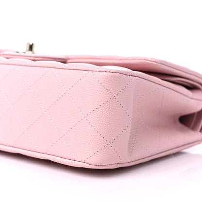 Chanel Caviar Quilted Medium Double Flap Light Pink 9 of 10