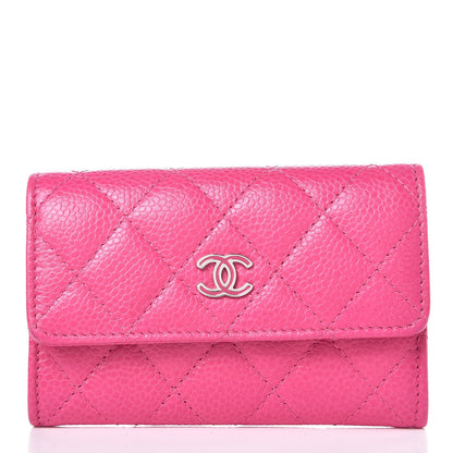 Chanel Caviar Quilted Flap Card Holder Pink 1 of 8