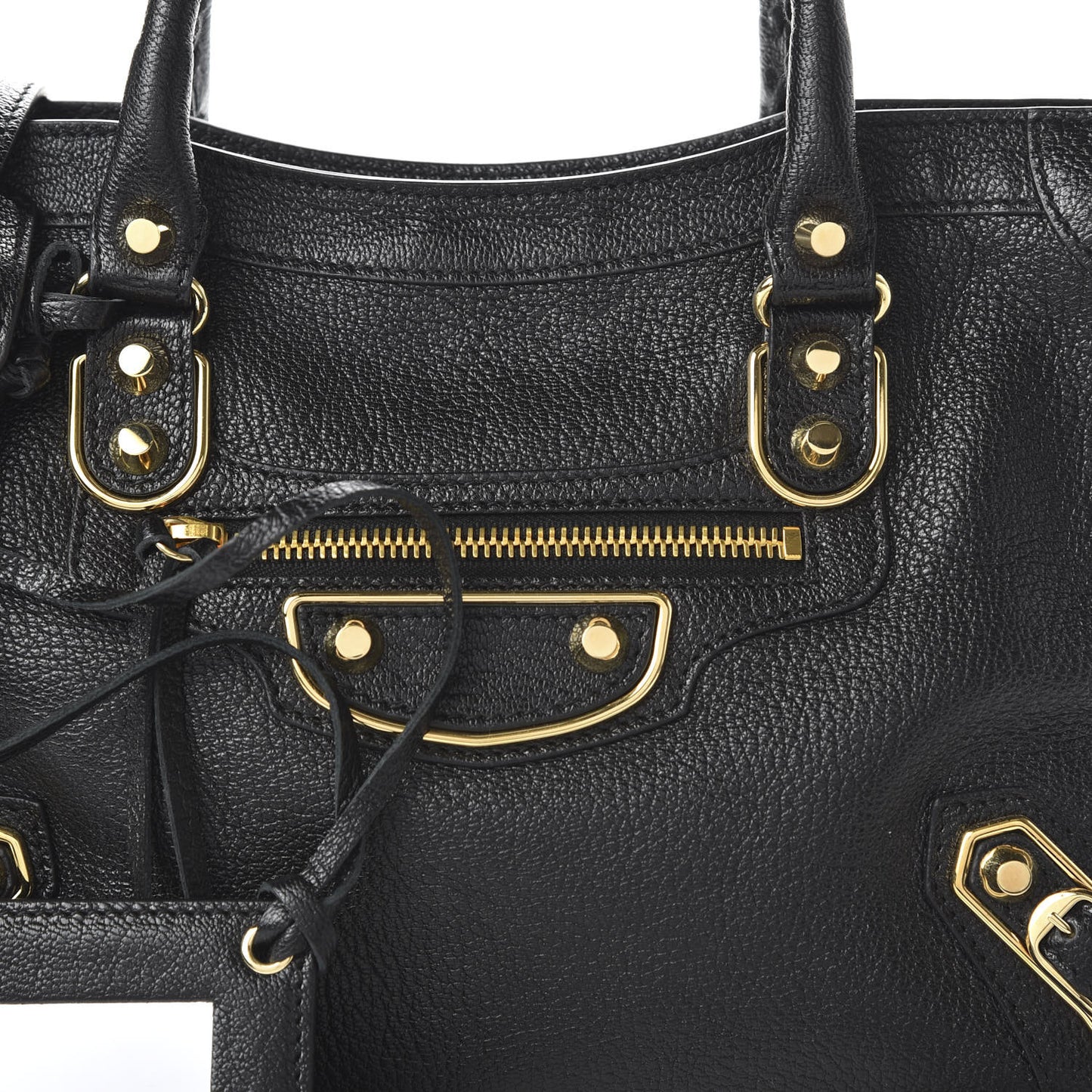 Chevre Gold Metallic Edge Hardware S City Black