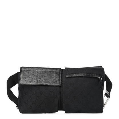 Gucci GG Monogram Double Pocket Belt Bag Black 1 of 8