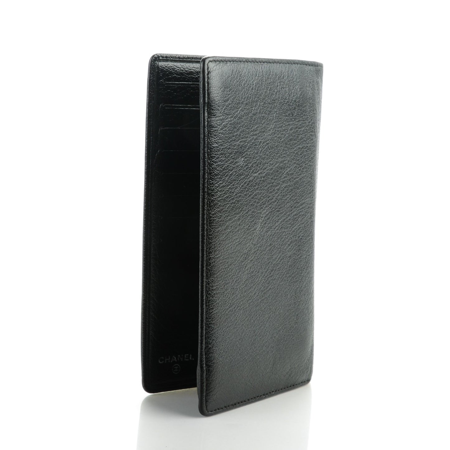 Goatskin CC Yen Wallet Black