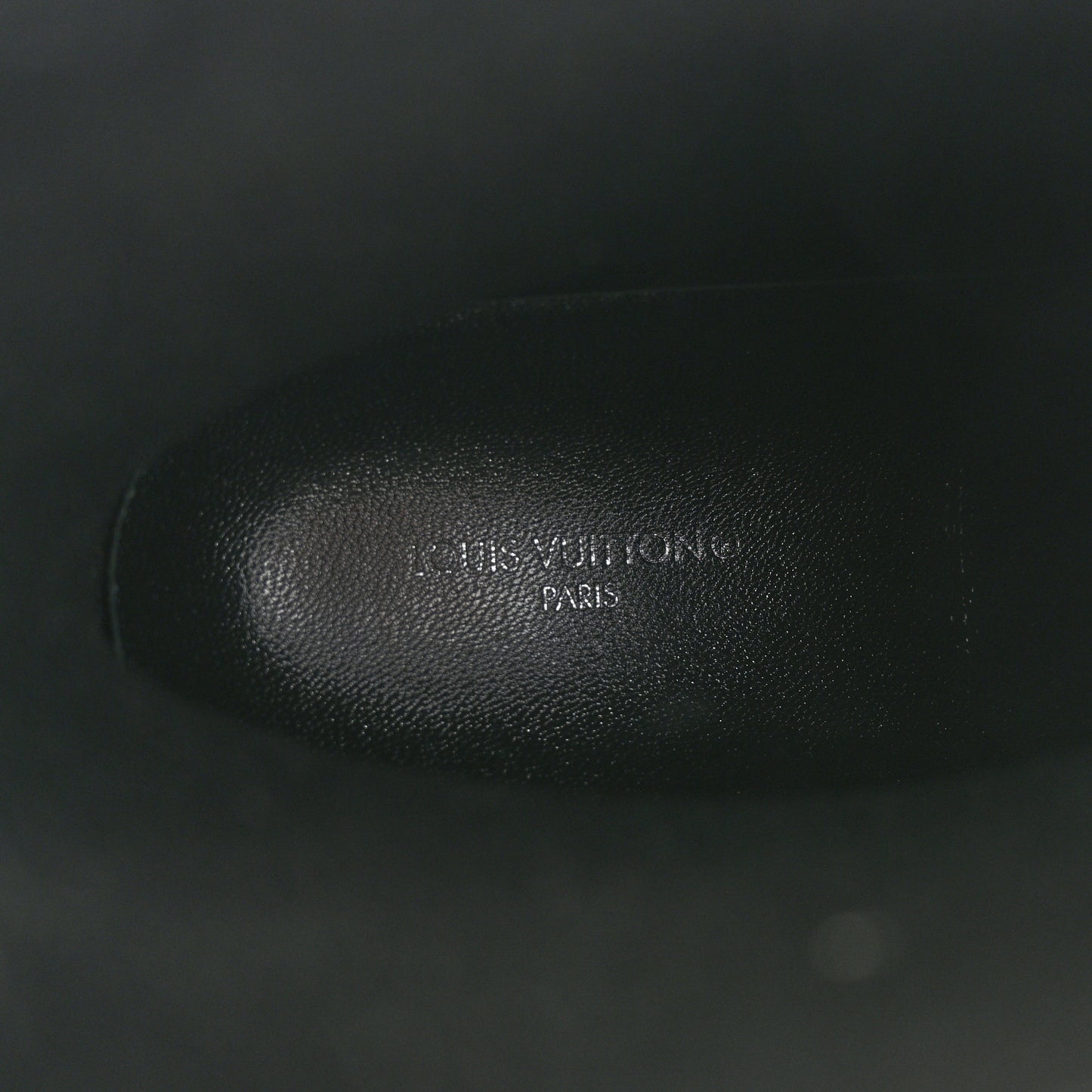 Rubber Embossed Monogram Drops Flat Half Boots 38 Black