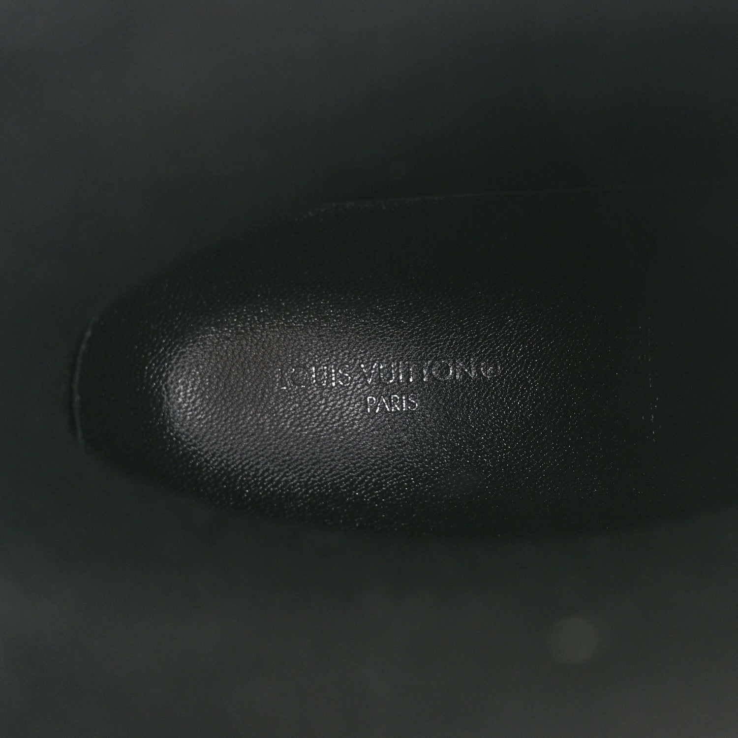 Louis Vuitton Rubber Embossed Monogram Drops Flat Half Boots 38 Black 6 of 9