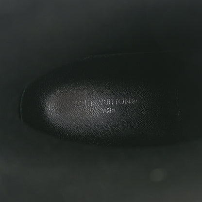 Louis Vuitton Rubber Embossed Monogram Drops Flat Half Boots 38 Black 6 of 9