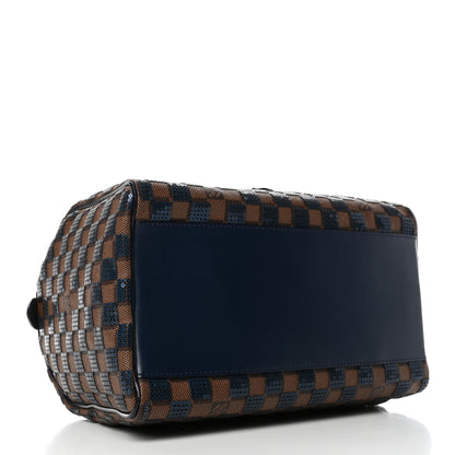 Louis Vuitton Damier Paillettes Speedy 30 Blue 3 of 4