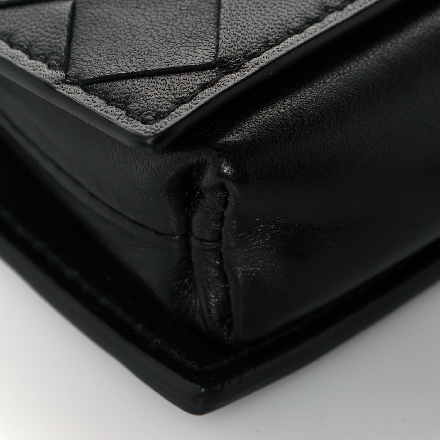 Bottega Veneta Nappa Intrecciato Crossbody Coin Pouch Black 8 of 13