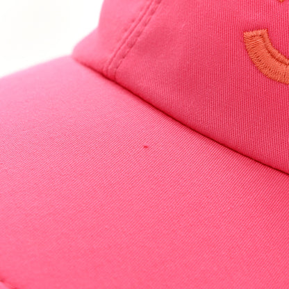 Chanel Cotton CC Cap Hat Fuchsia Orange 9 of 10