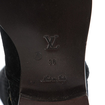 Louis Vuitton Suede Perforated Free Ride High Boots 38 Black 6 of 9