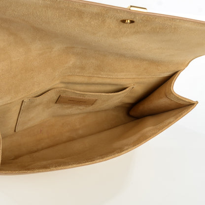 Saint Laurent Calfskin Y Ligne Clutch Natural 2 of 10