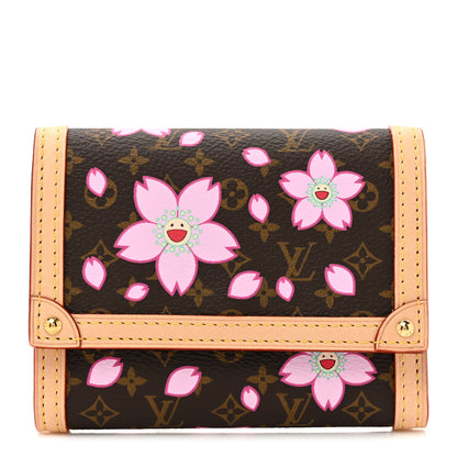 Louis Vuitton LV X TM Monogram Cherry Blossom Victorine Wallet Sakura Brown 1 of 8