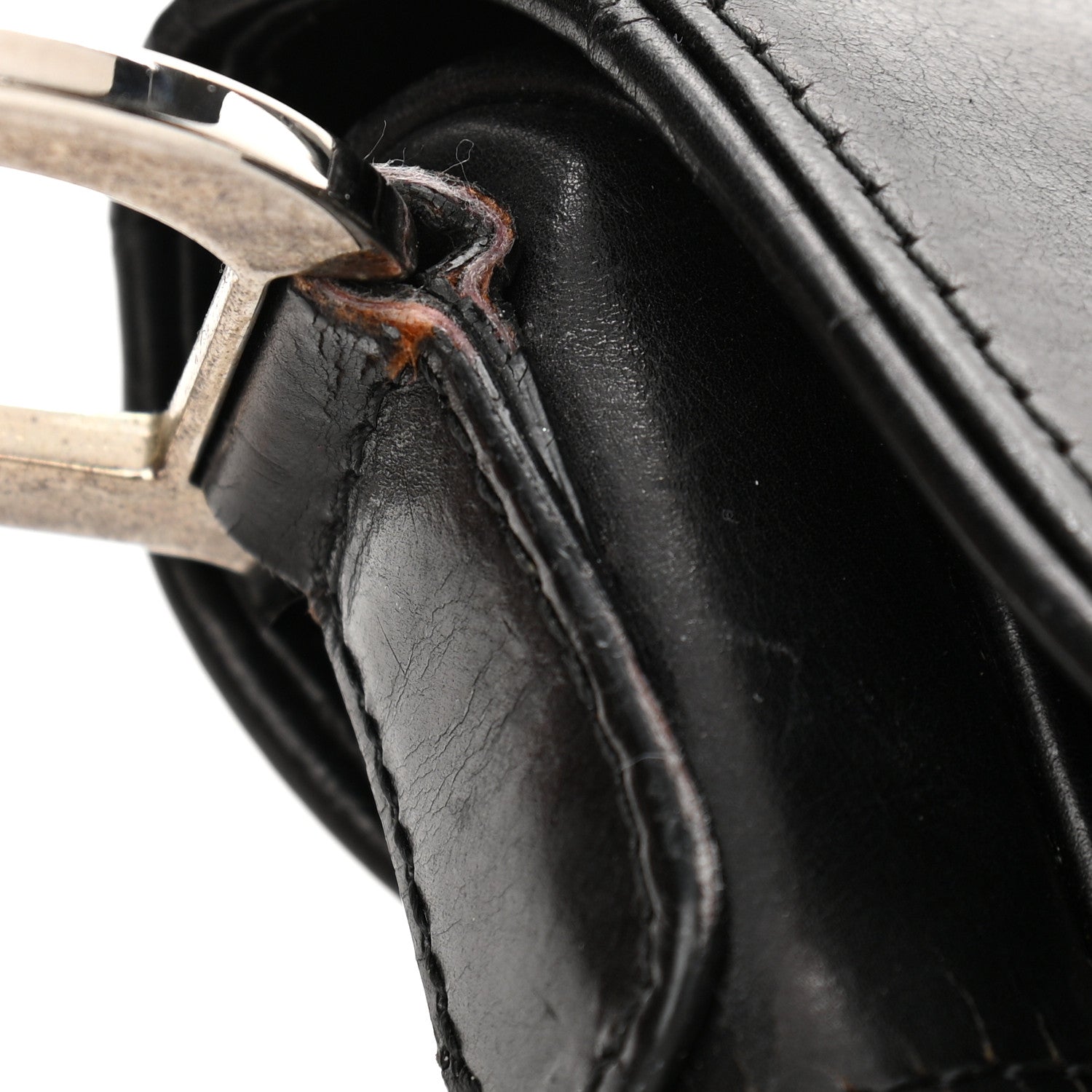 Christian Dior Calfskin Hardcore Pierced Saddle Bag Black 21 of 21