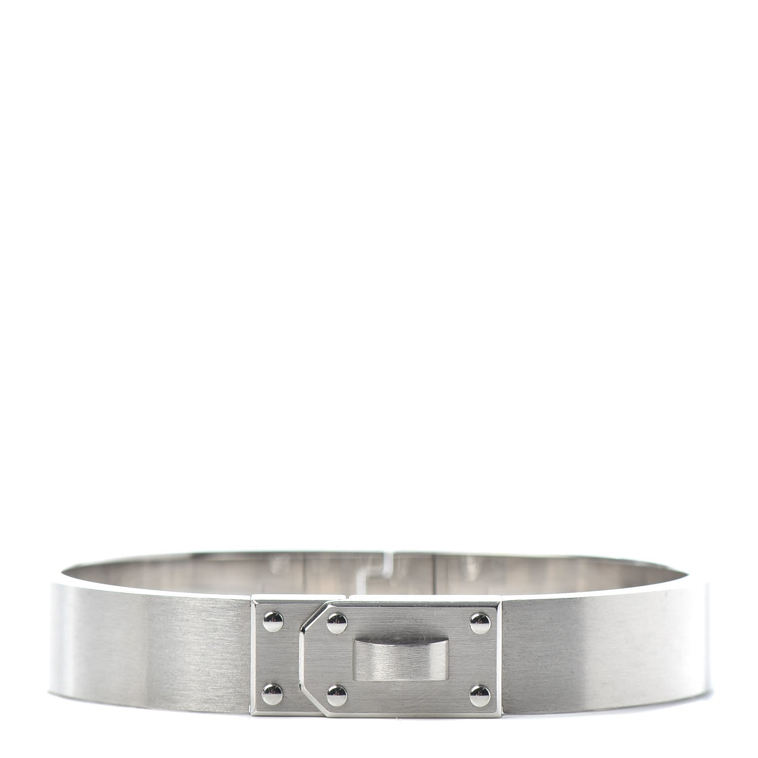 Hermes Brushed Palladium Kelly Men's Bracelet 1 of 4