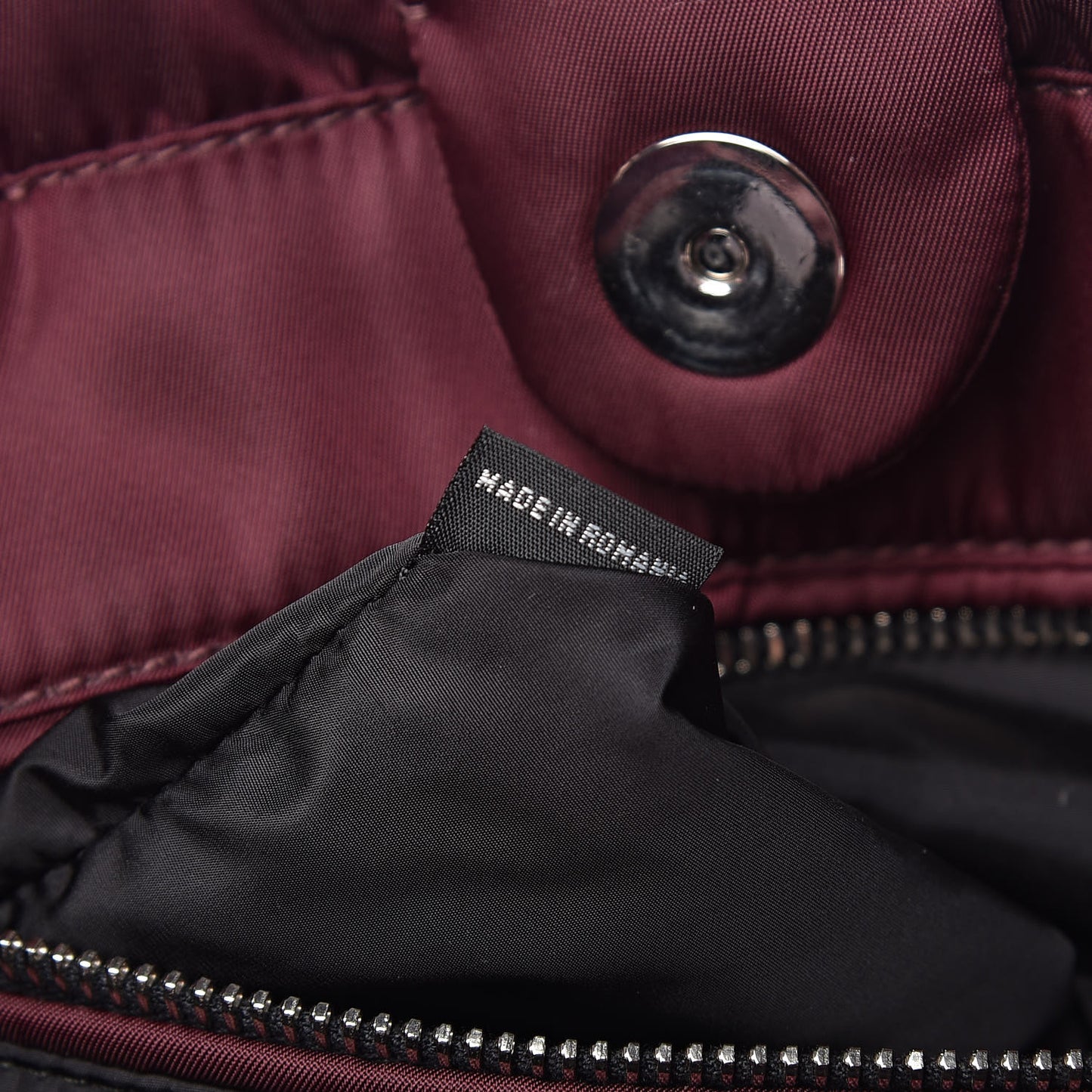 Tessuto Nylon Bomber Tote Bordeaux