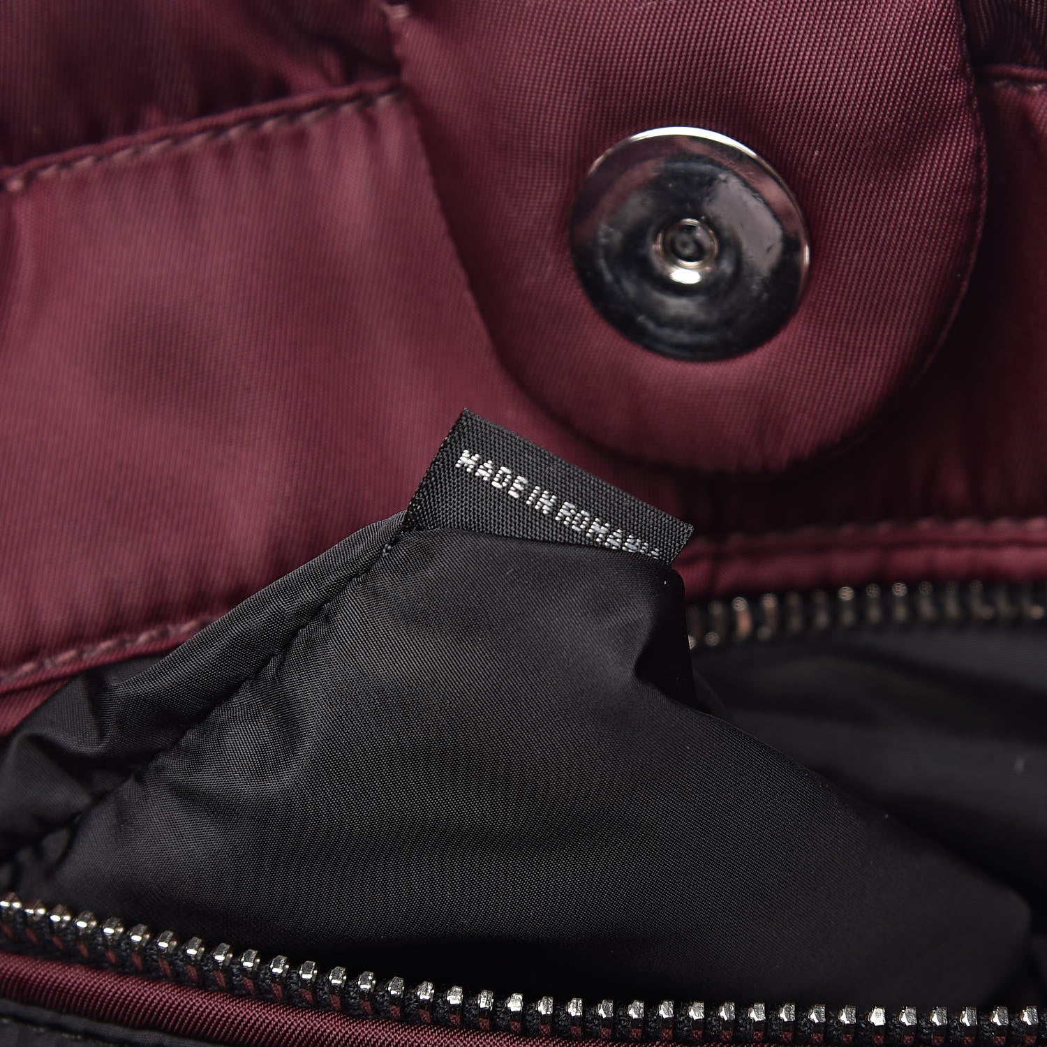 Prada Tessuto Nylon Bomber Tote Bordeaux 7 of 9
