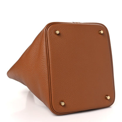Hermes Taurillon Clemence Picotin Lock 22 MM Gold 4 of 11