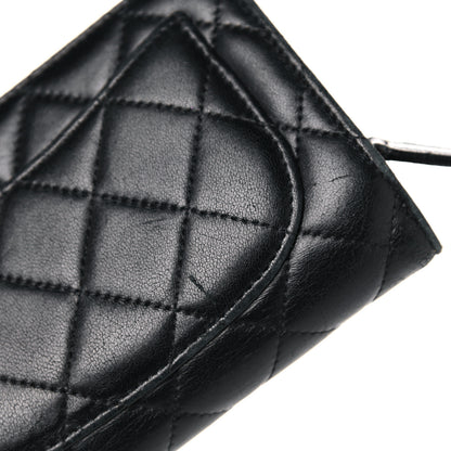 Chanel Lambskin Quilted Zipped Pocket Wallet Black 15 of 20