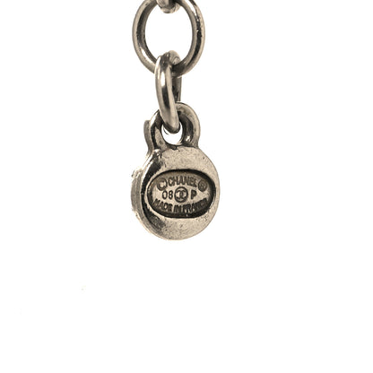 Chanel Ruthenium Crytsal CC Bead Drop Necklace Black 5 of 6